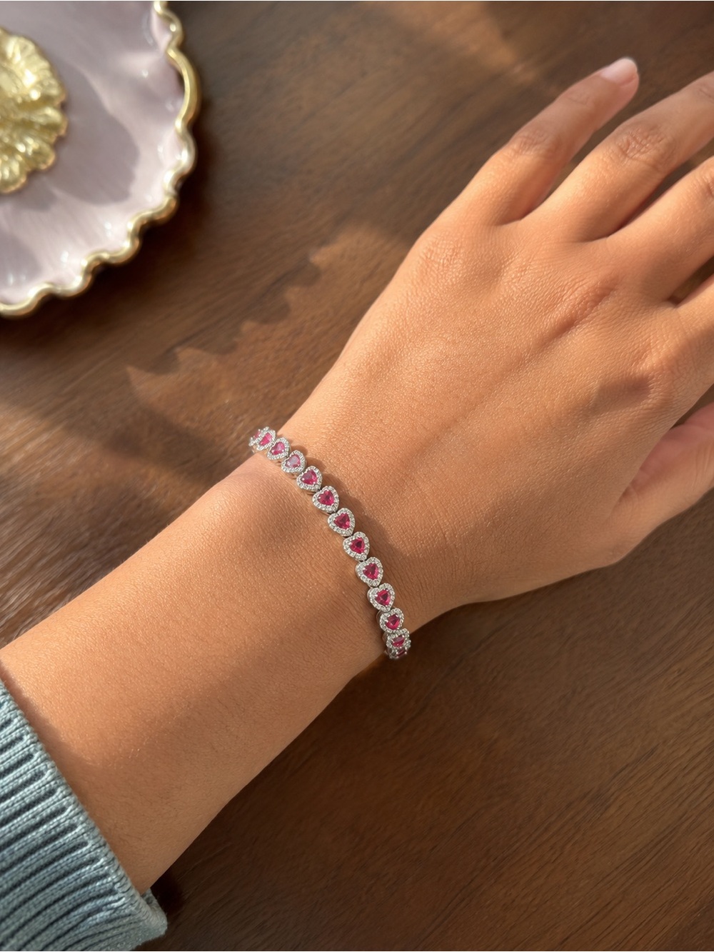 Red Hearts Women Bracelet